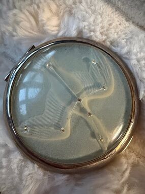 Estee Lauder Compact Powder with Light Blue and Silver Accents